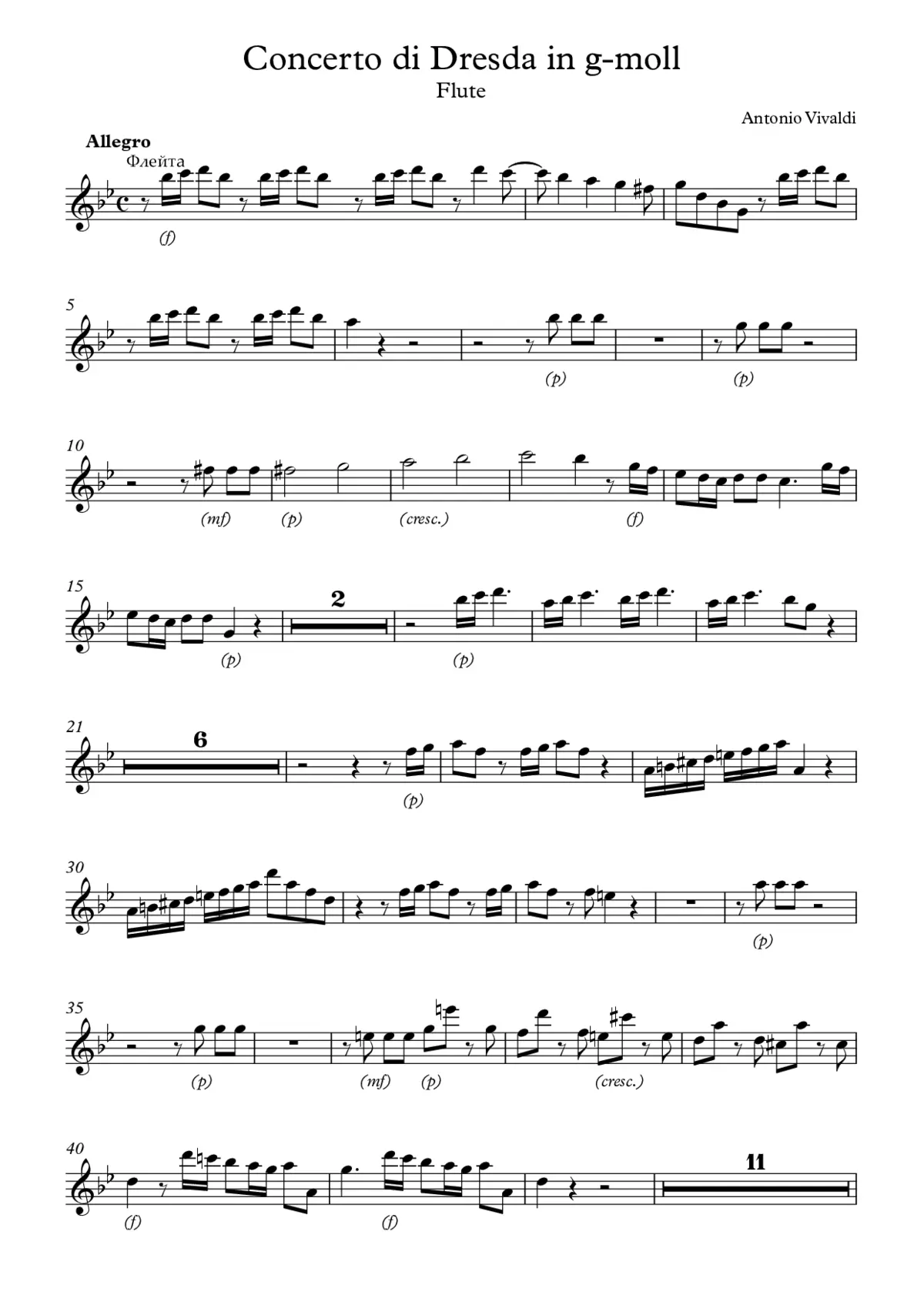 Concerto in G minor - Page 1