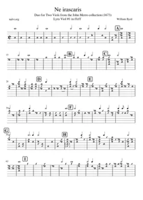 Ne Iscararis - Arrangement for 2 lyra viols (ffeff / ffefh)