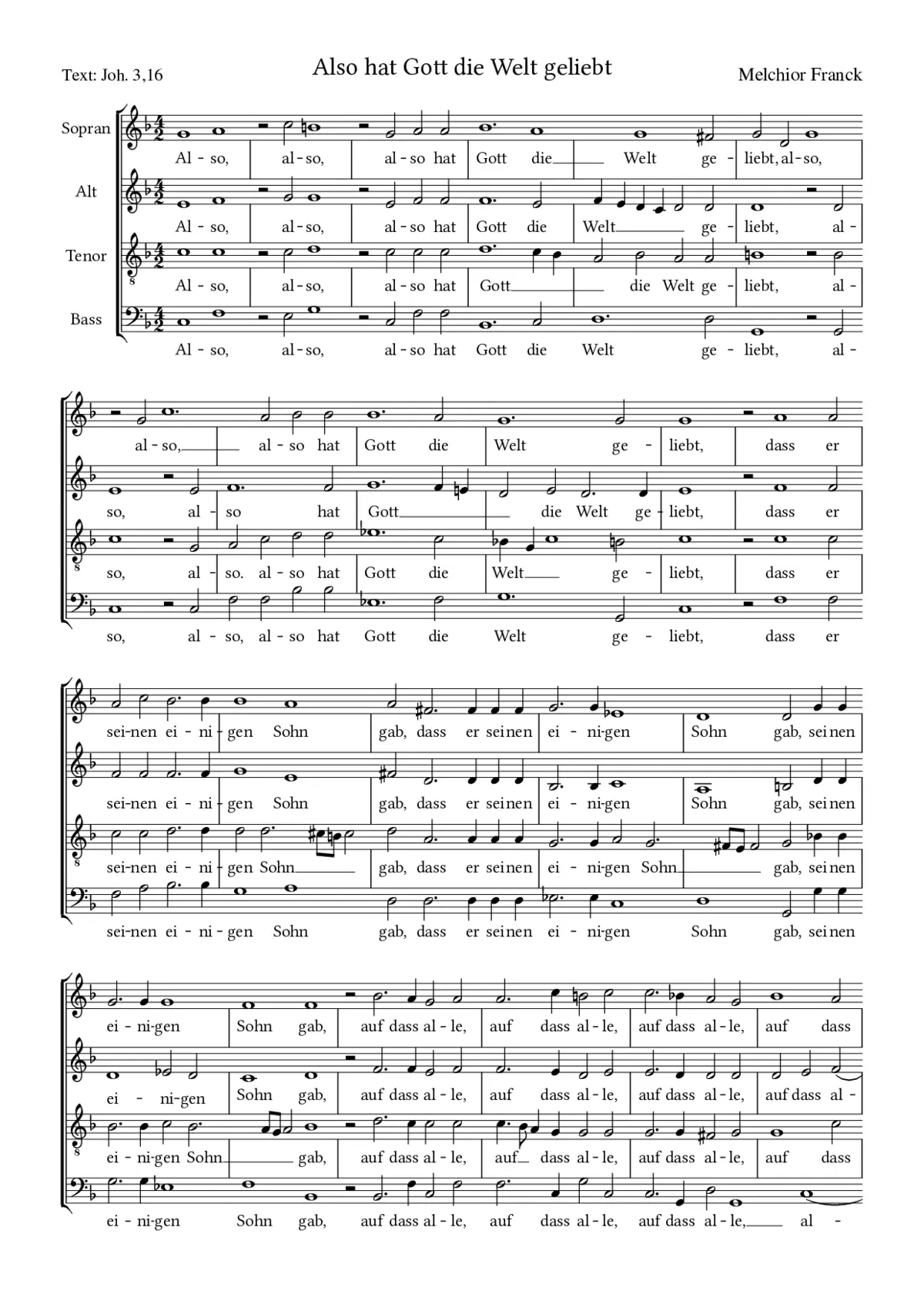 Also hat Gott die Welt geliebt - Page 1