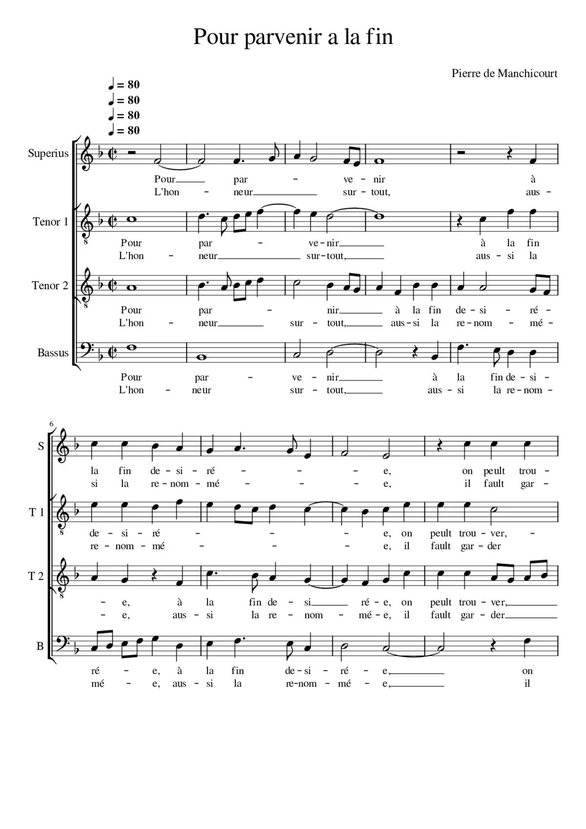 Pour parvenir - Page 1