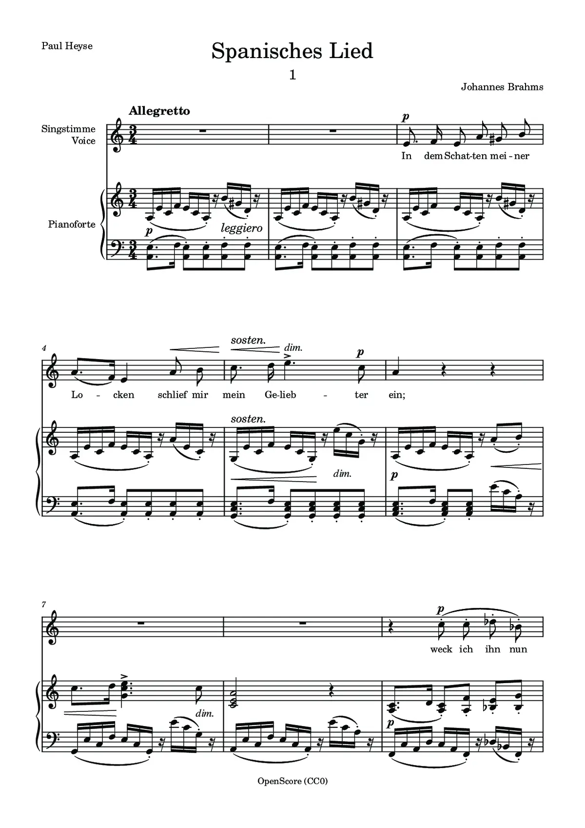 Spanisches Lied - Page 1