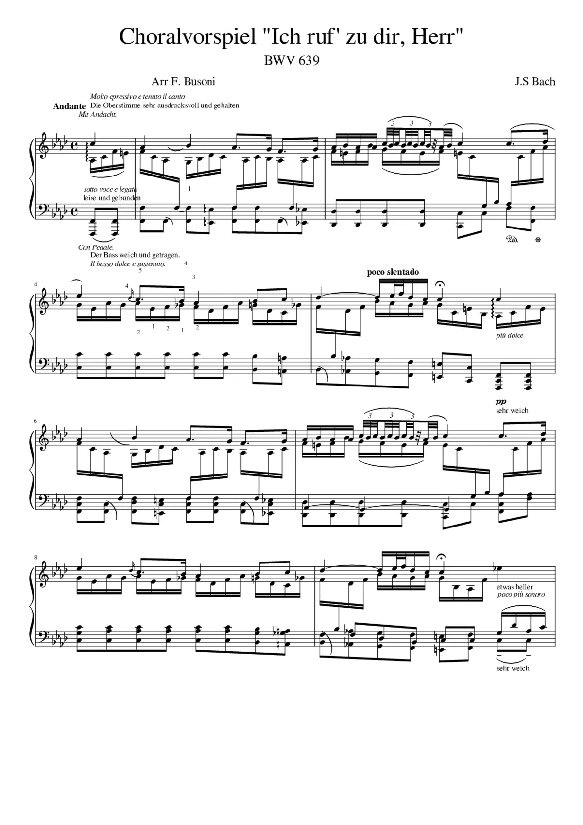 Ich ruf zu dir Herr Jesu Christ BWV 639 - Page 1