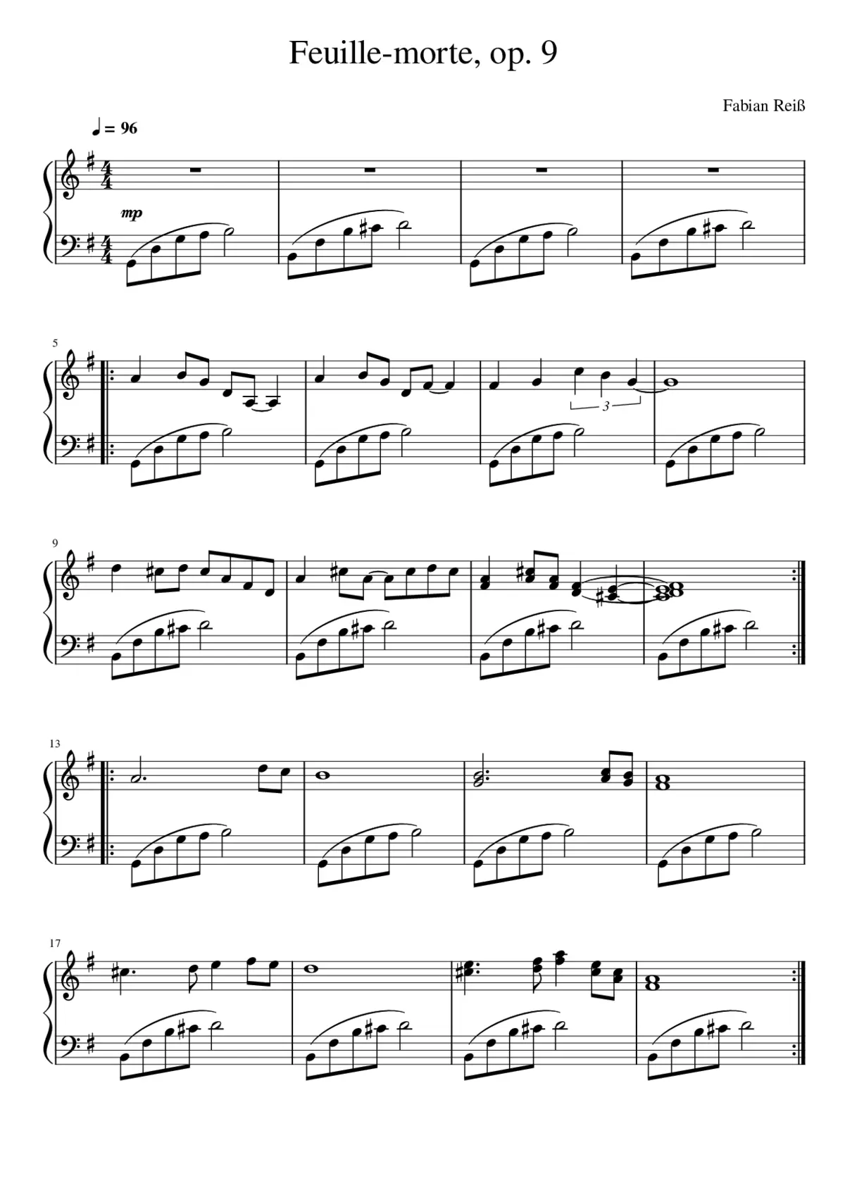 Feuille-morte op. 9 - Page 1