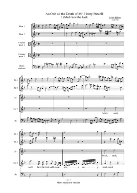 Mark how the Lark and Linnet sing