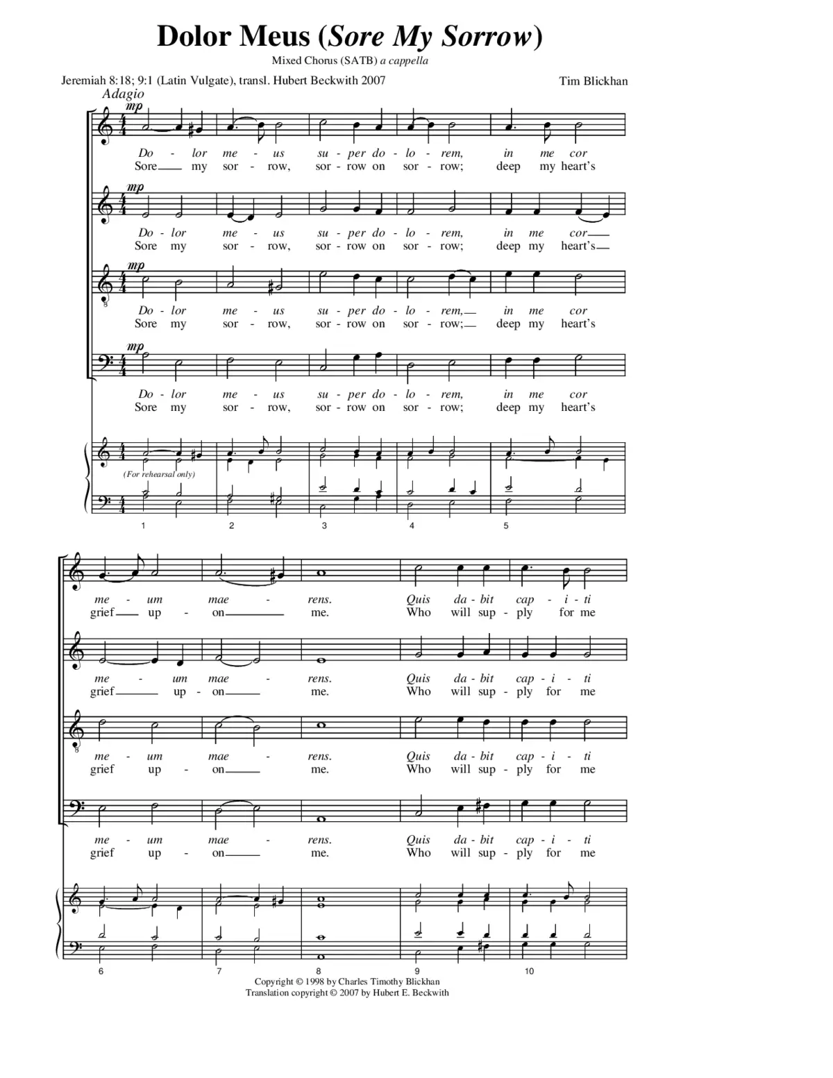 Dolor meus - Page 1