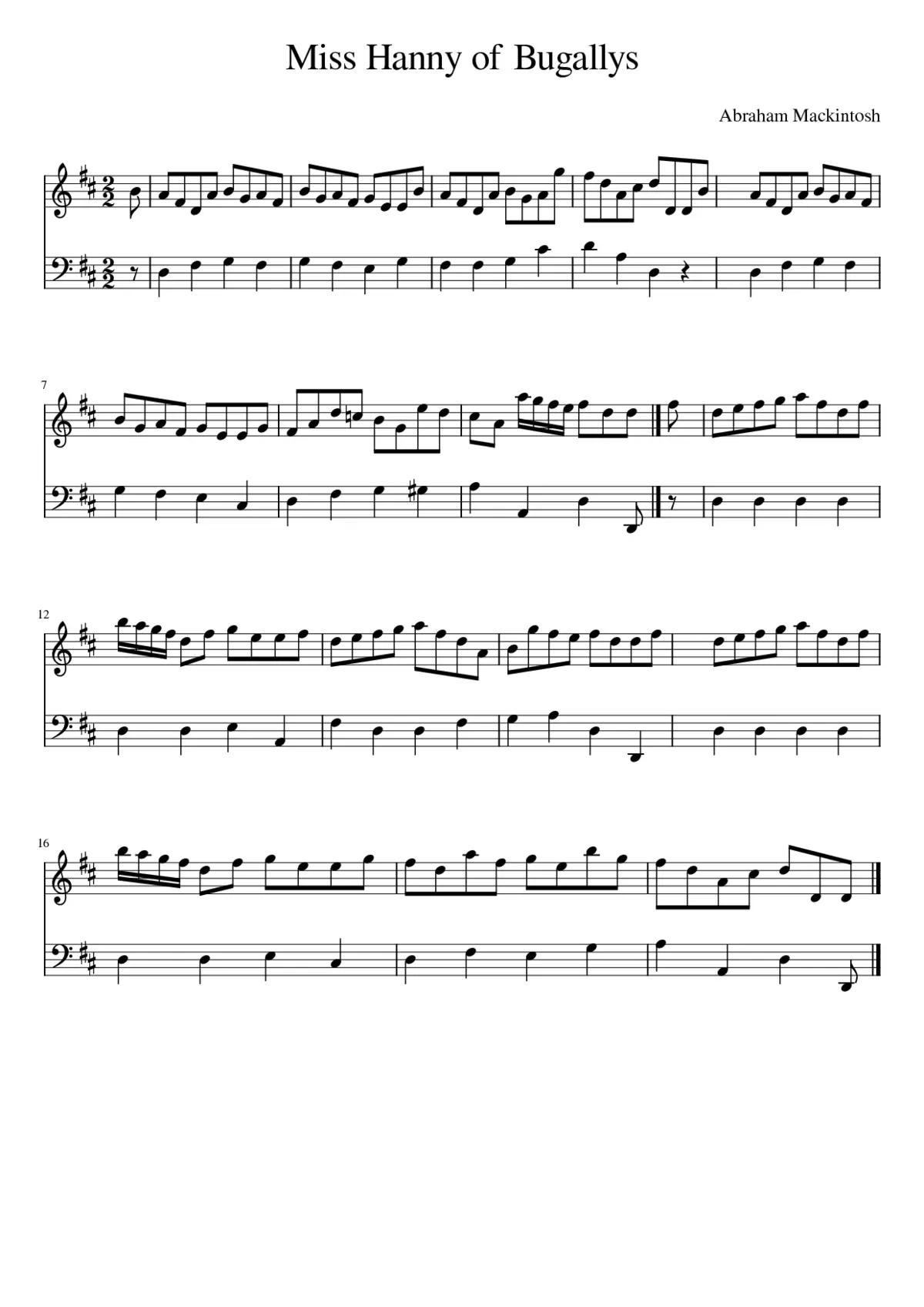 Miss Hanny of Bugallys - Page 1