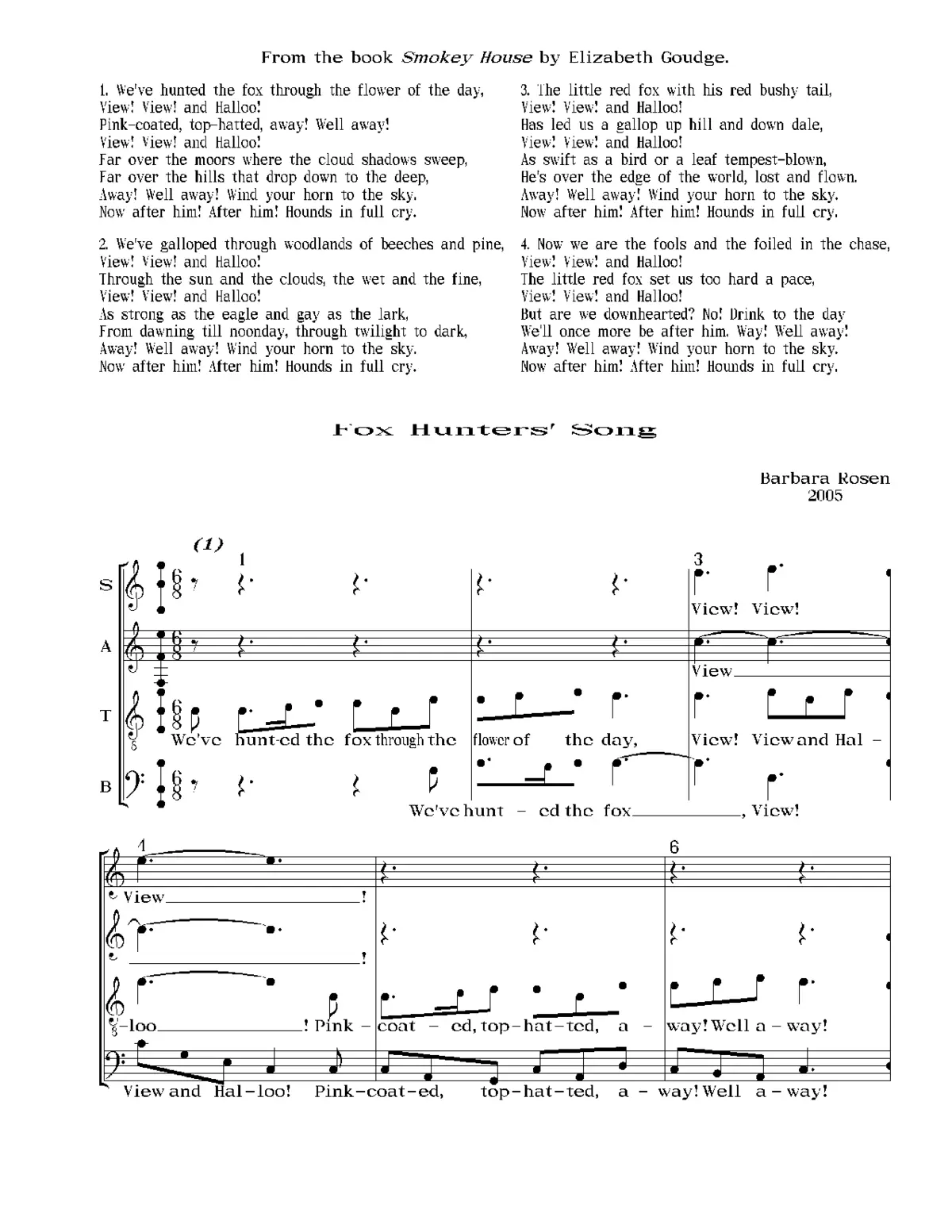 Fox Hunter's Song - Page 1