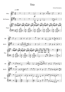 Trio in G for piano oboe and clarinet