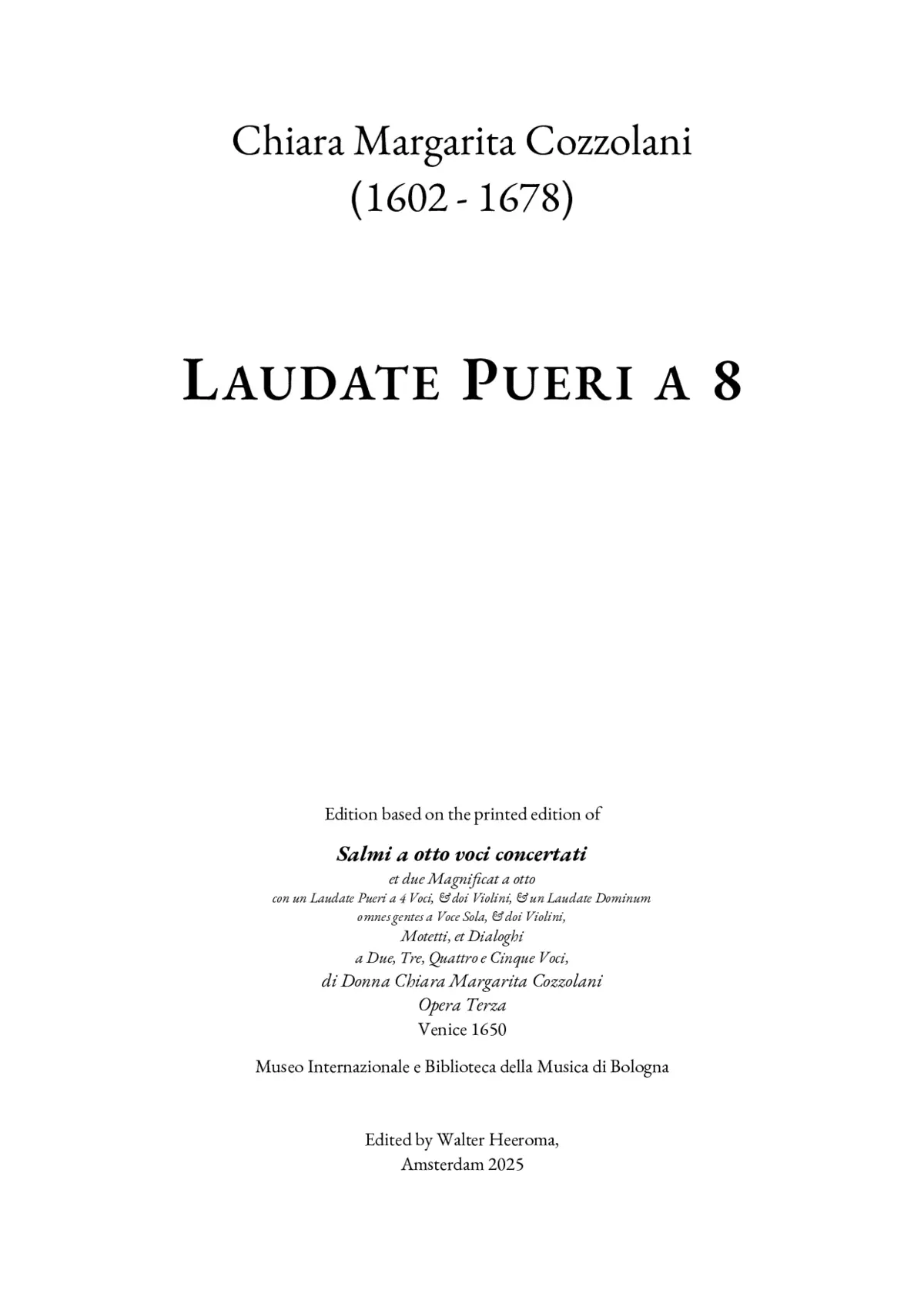 Laudate Pueri a 8 - Page 1