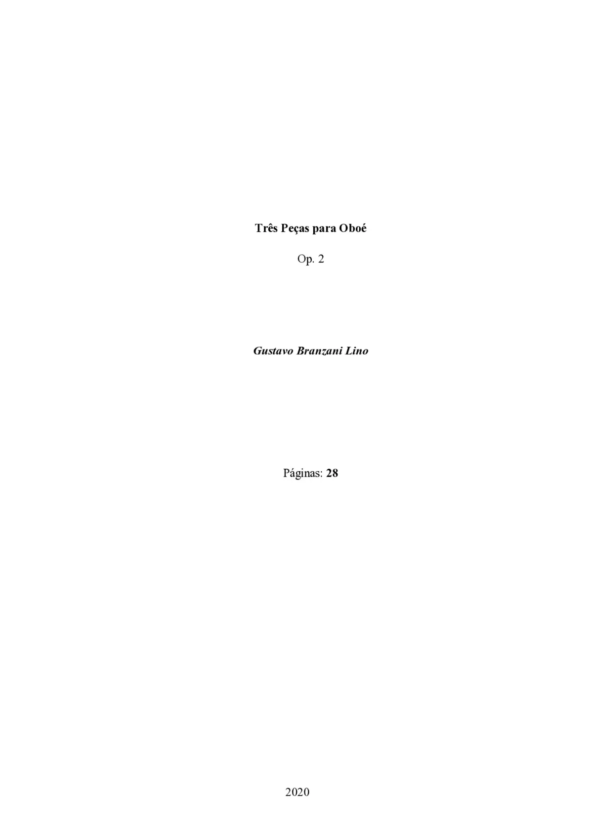 Three Pieces for Oboe - Page 1