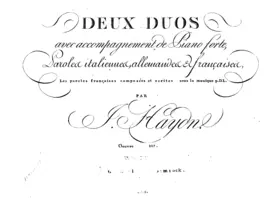 2 Duos with Piano, Hob.XXV:1-2 (Op.107)