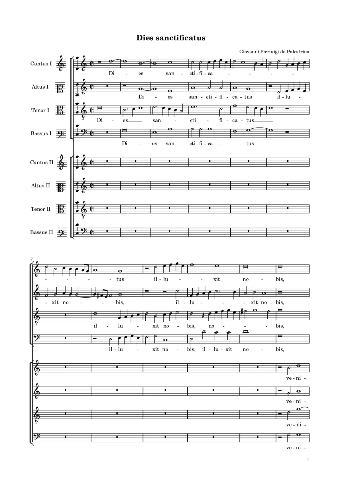 Dies sanctificatus a 8 - Page 1