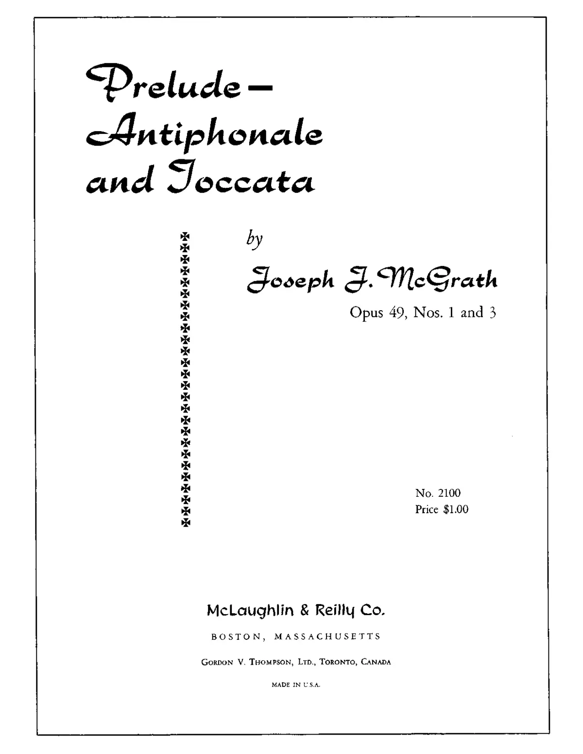3 Pieces for Organ - Page 1
