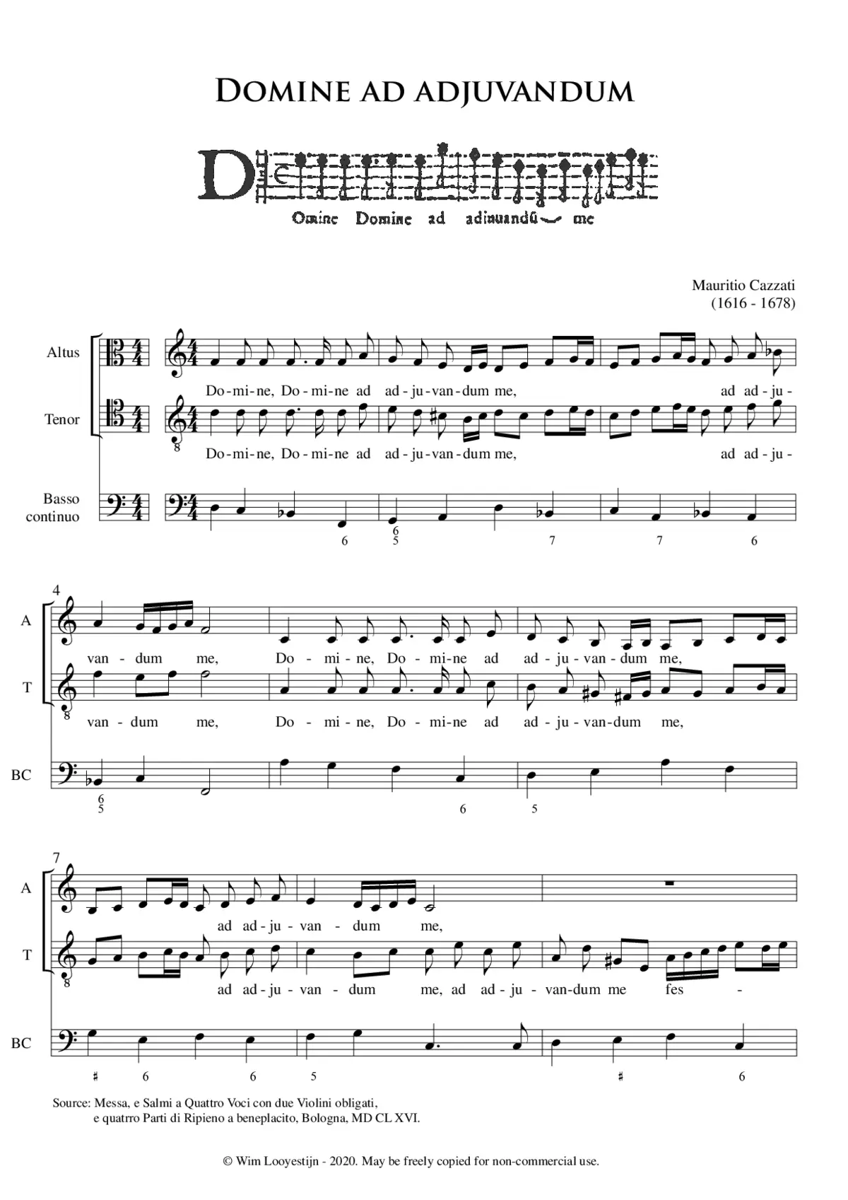 Domine ad adjuvandum - Page 1