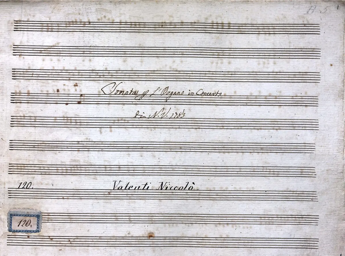 Sonata per l'Organo in Concerto di N. V. - Page 1