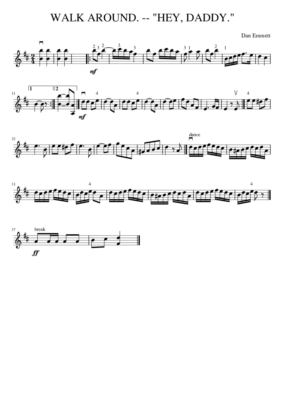 WALK AROUND. -- HEY DADDY. - Page 1