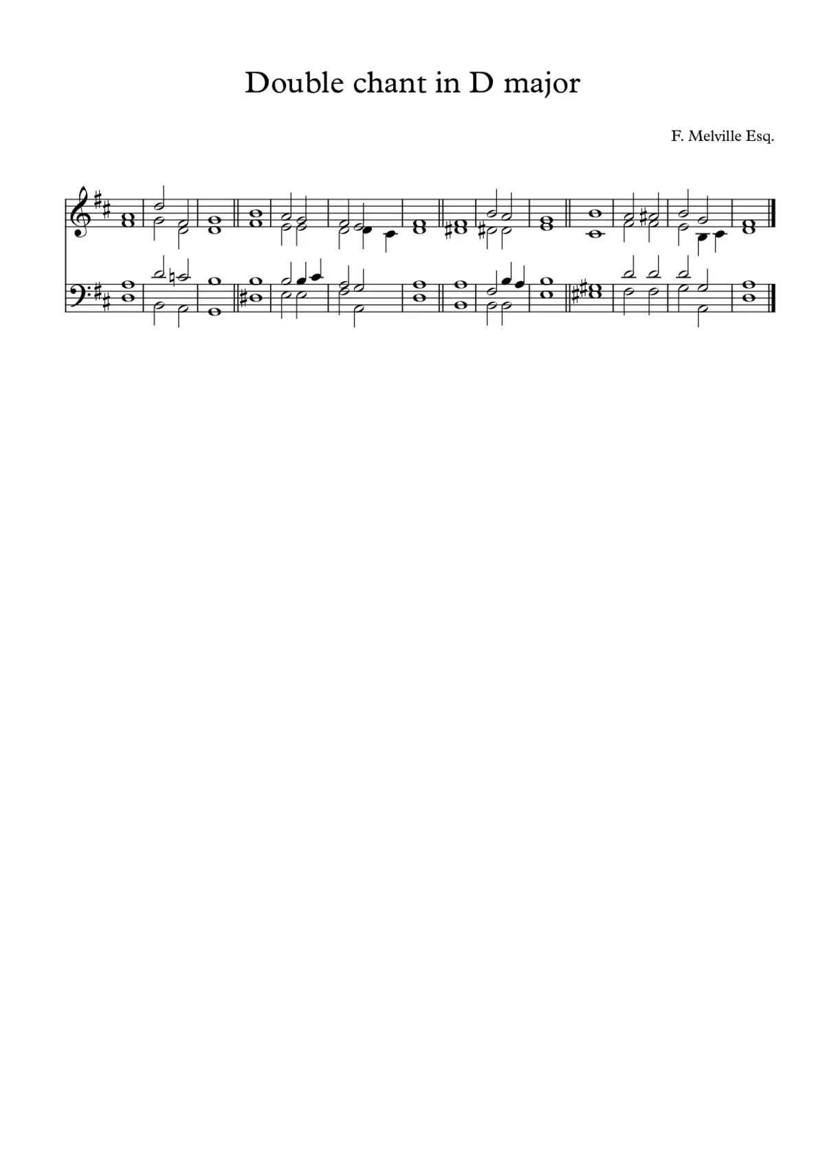 Double Chant in D Major - Page 1