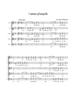 Cantan gl'augelli