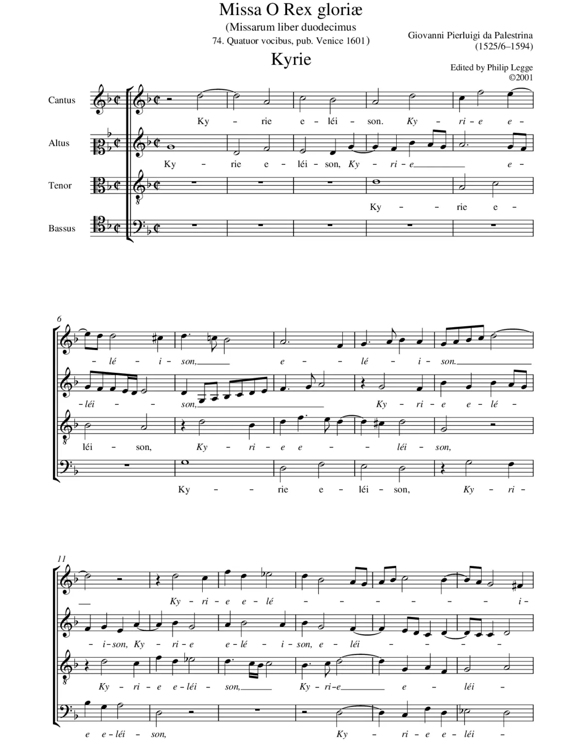 Missa O Rex gloriae - Page 1