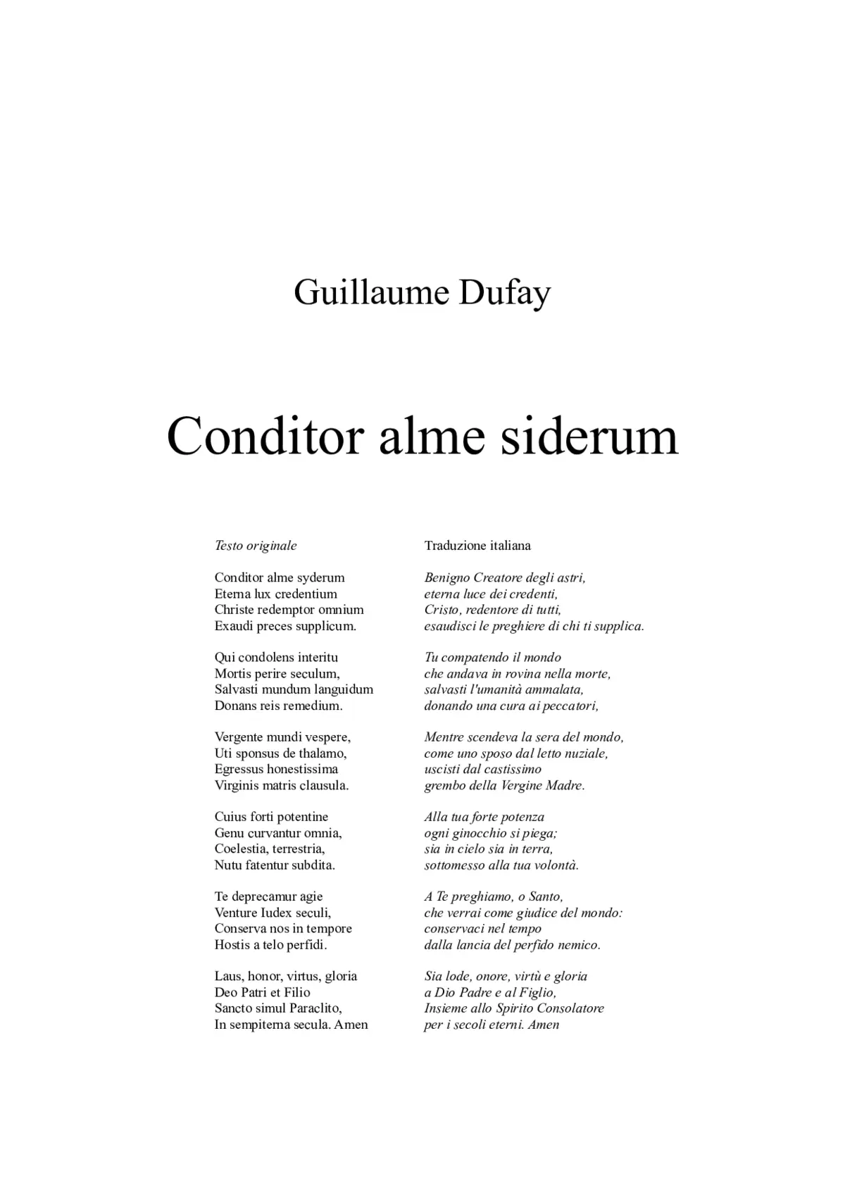 Conditor alme siderum - Page 1
