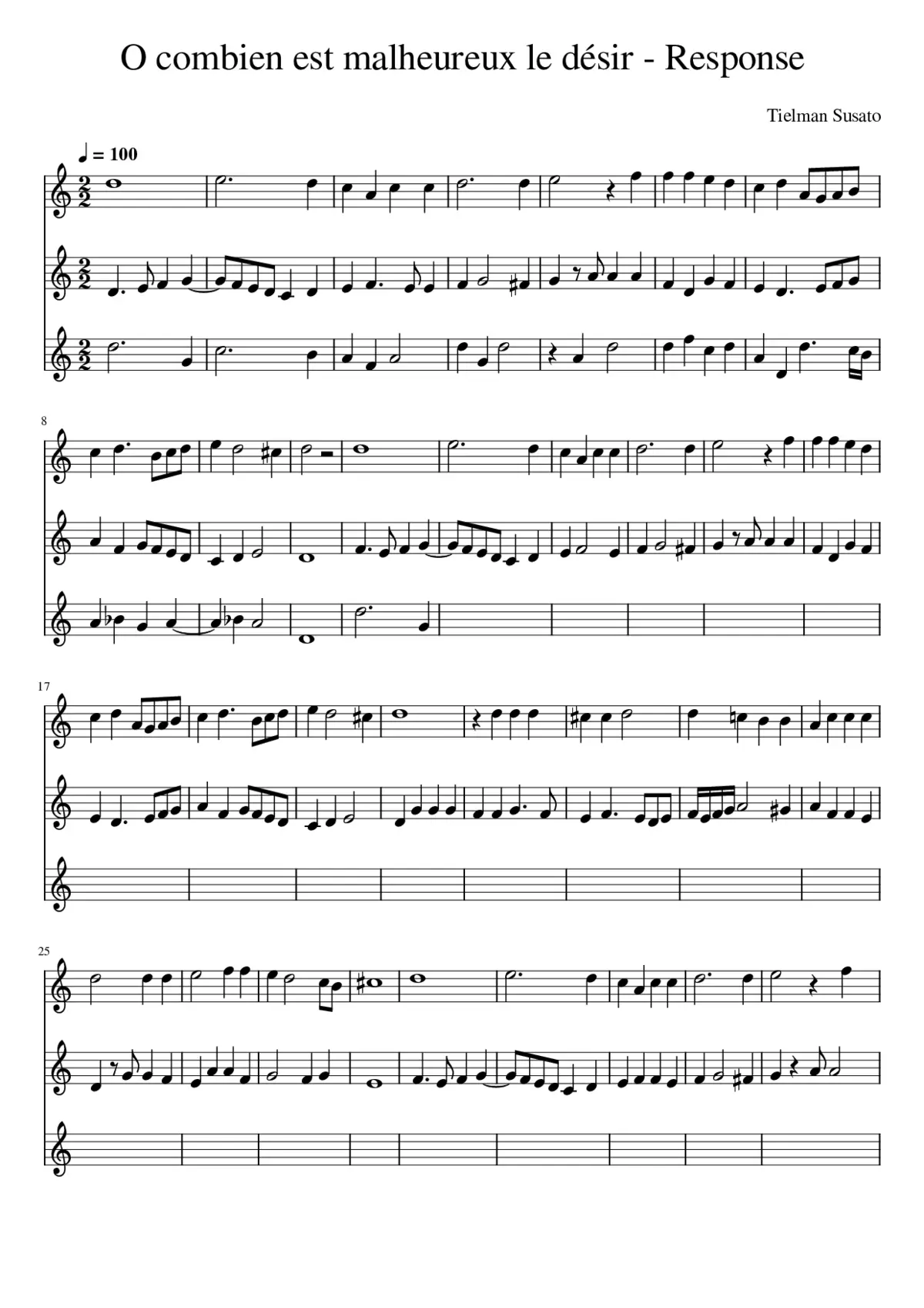 O combien est malheureux le désir - Response - Page 1