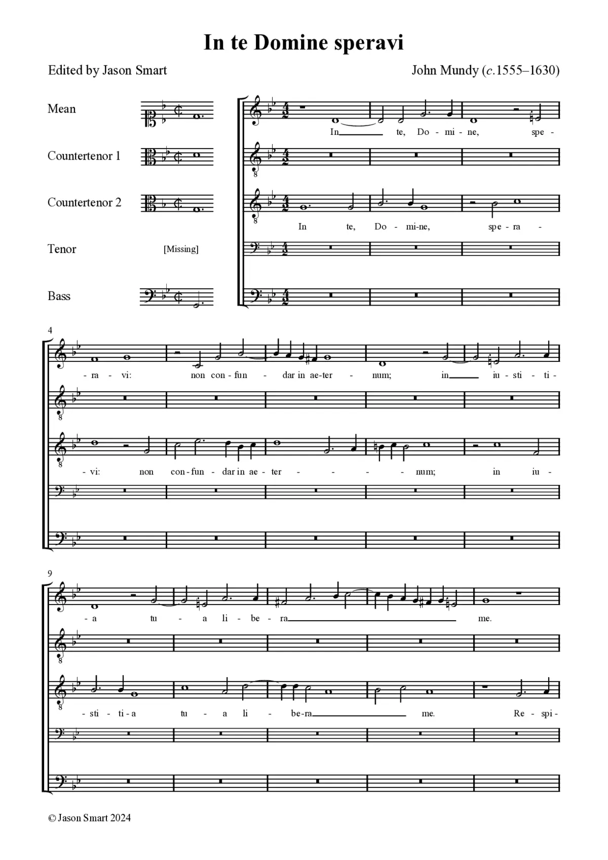 In te Domine speravi - Page 1