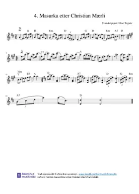 4. Masurka etter Christian Mærli