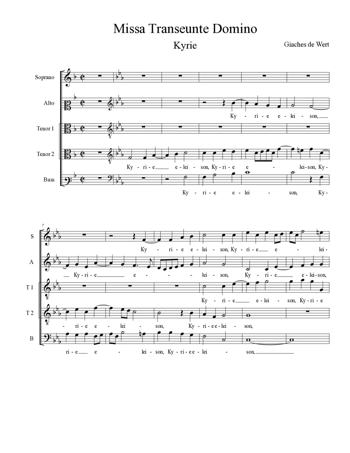 Missa Transeunte Domino - Page 1