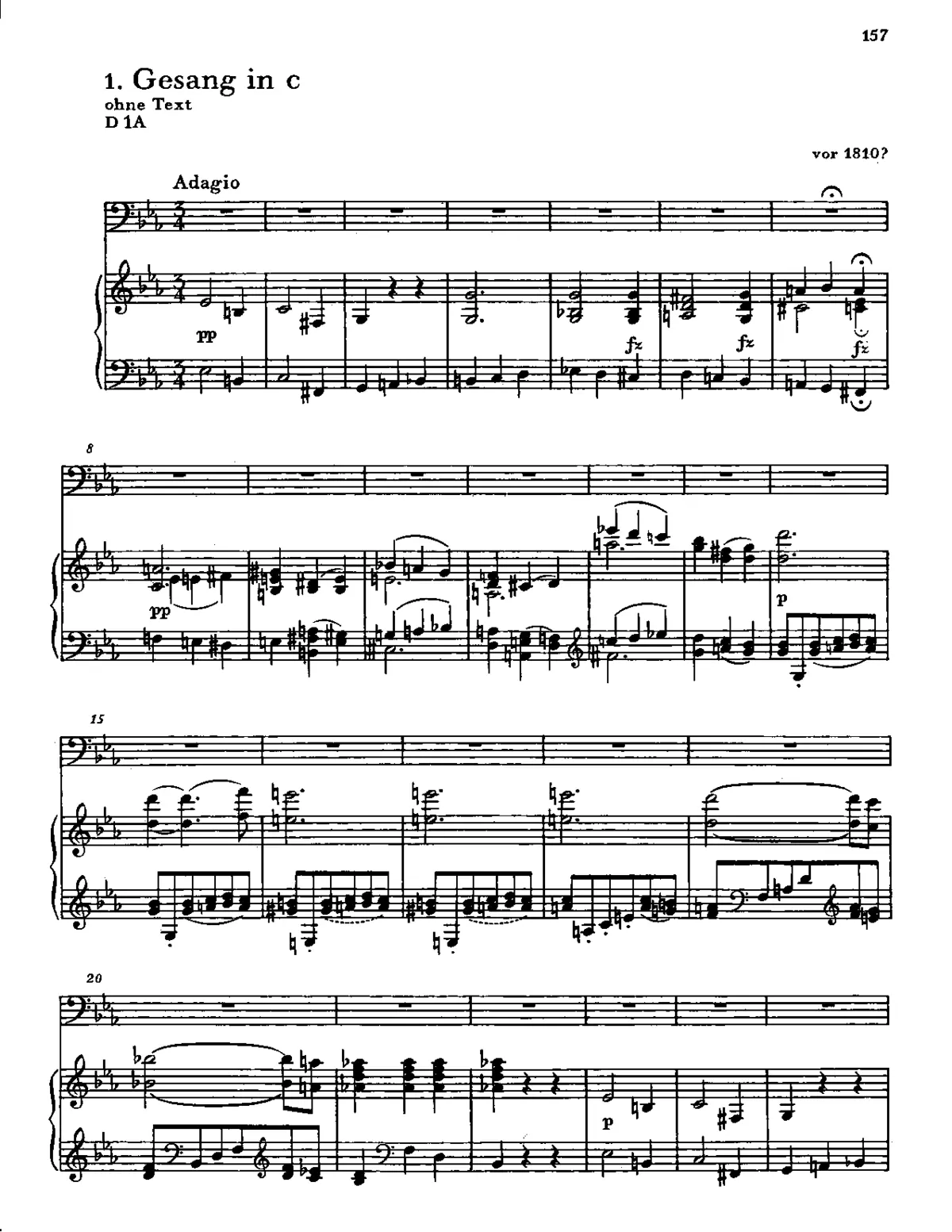 Gesang in C minor - Page 1