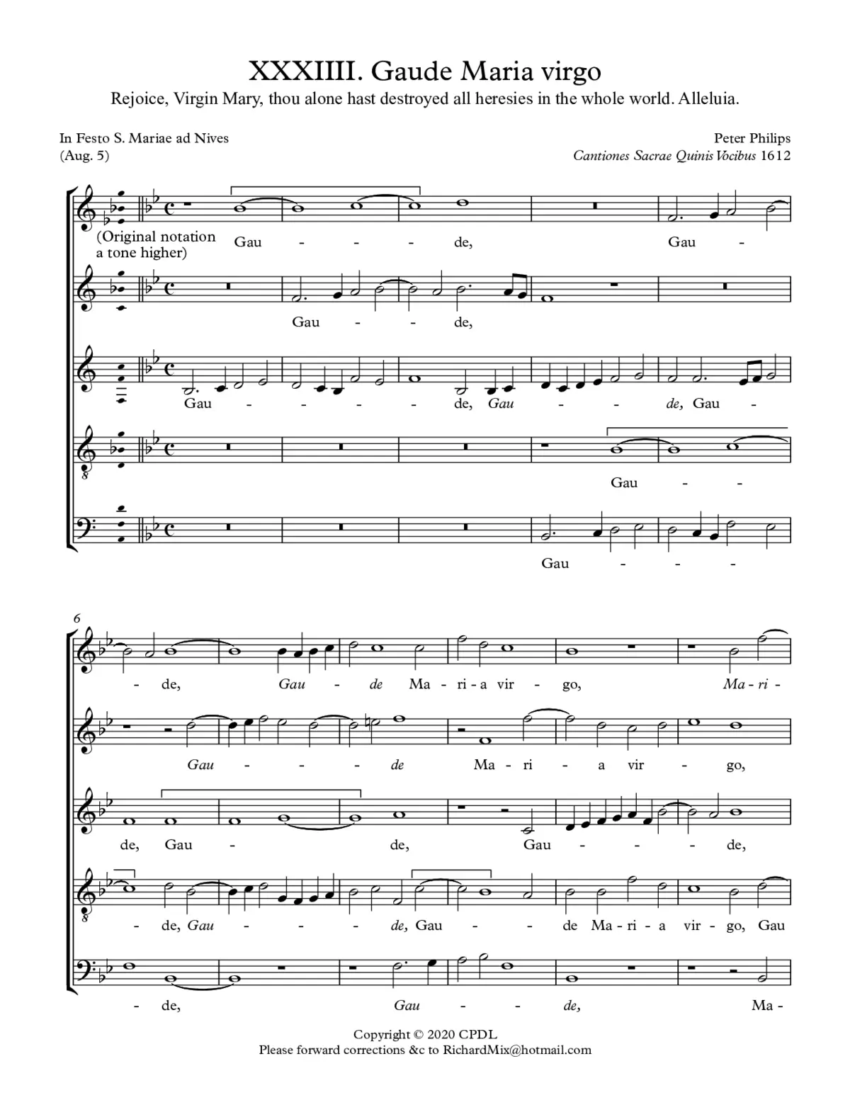 Gaude Maria virgo - Page 1