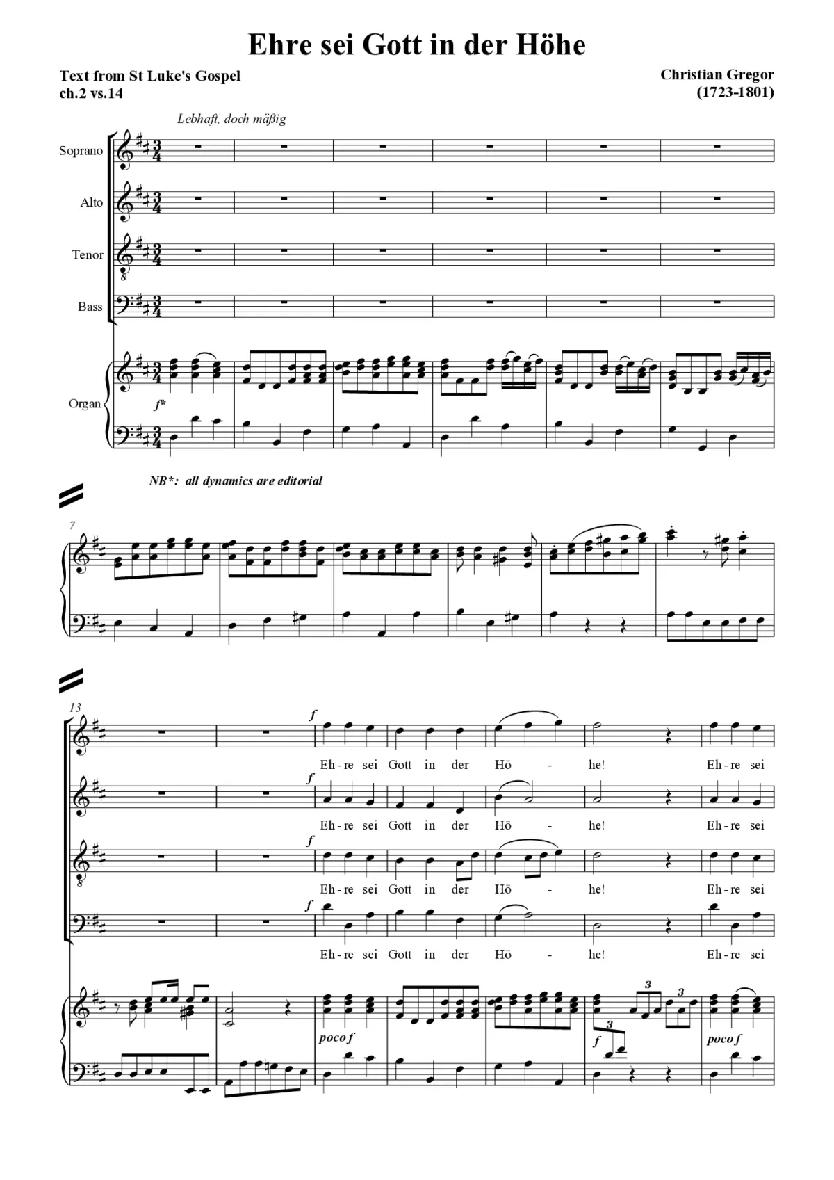 Ehre sei Gott in der Höhe - Page 1