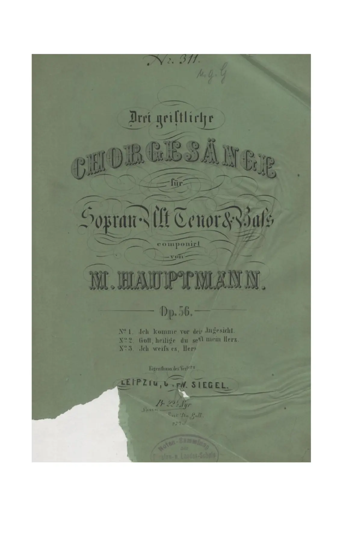 3 Geistliche Chorgesänge - Page 1