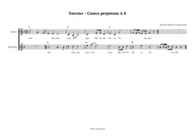 Sanctus - canon a 6