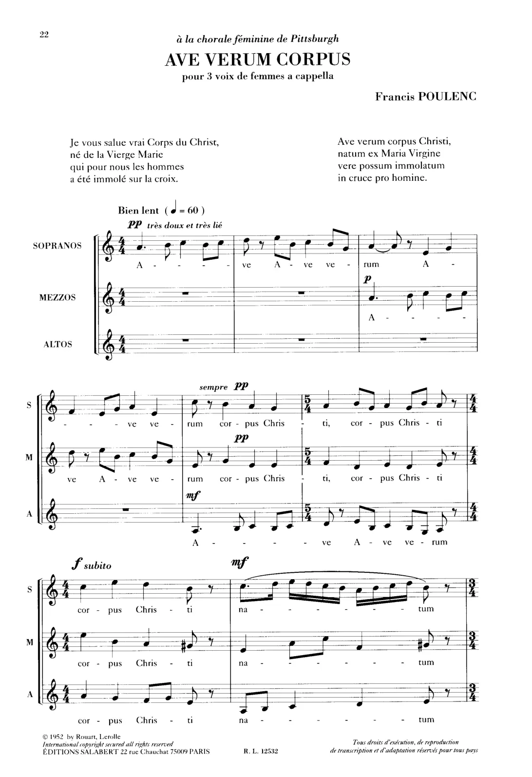 Ave verum corpus - Page 1