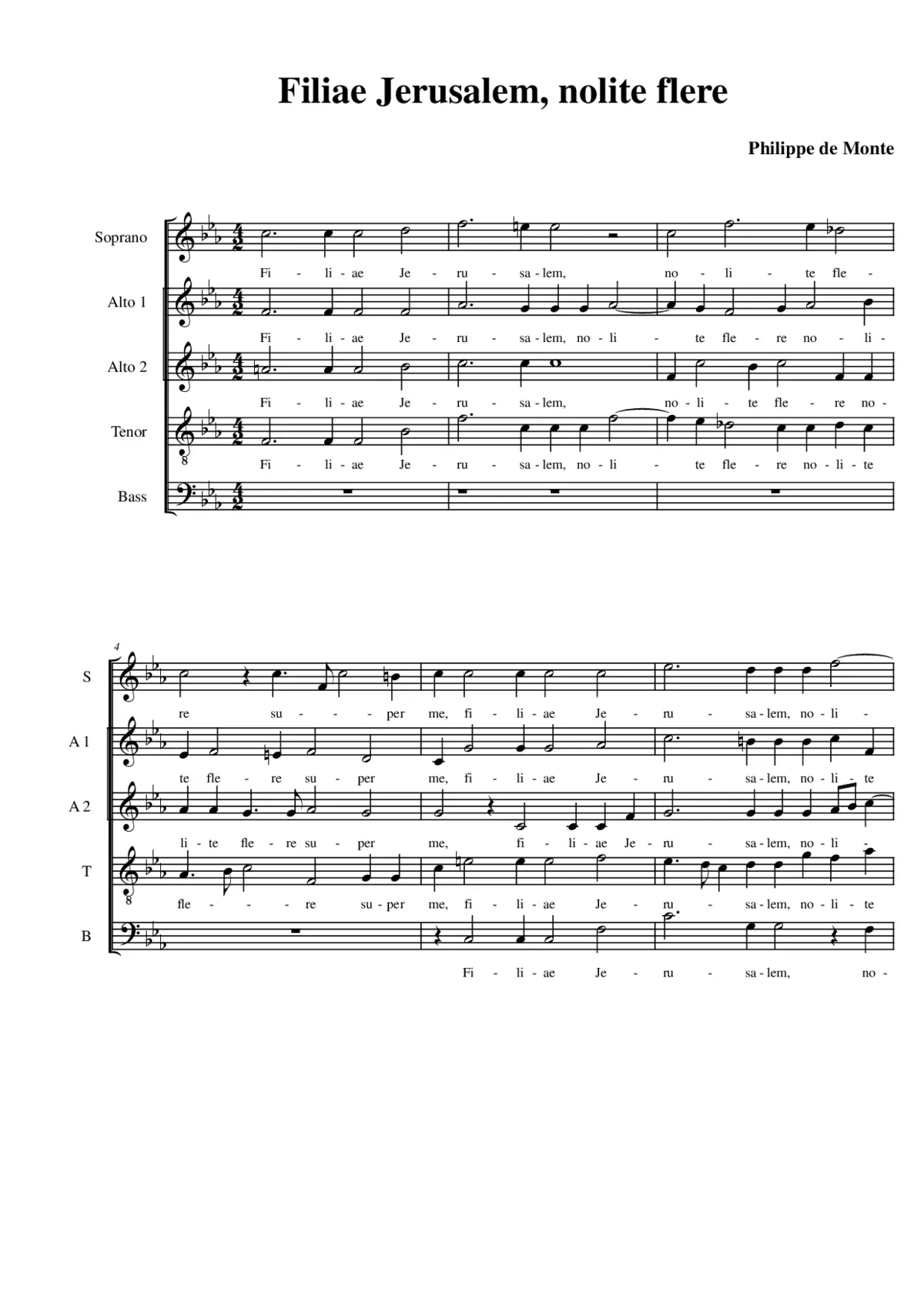 Filiae Jerusalem, nolite flere - Page 1