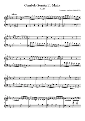 Keyboard Sonata in E-Flat Major K. 306