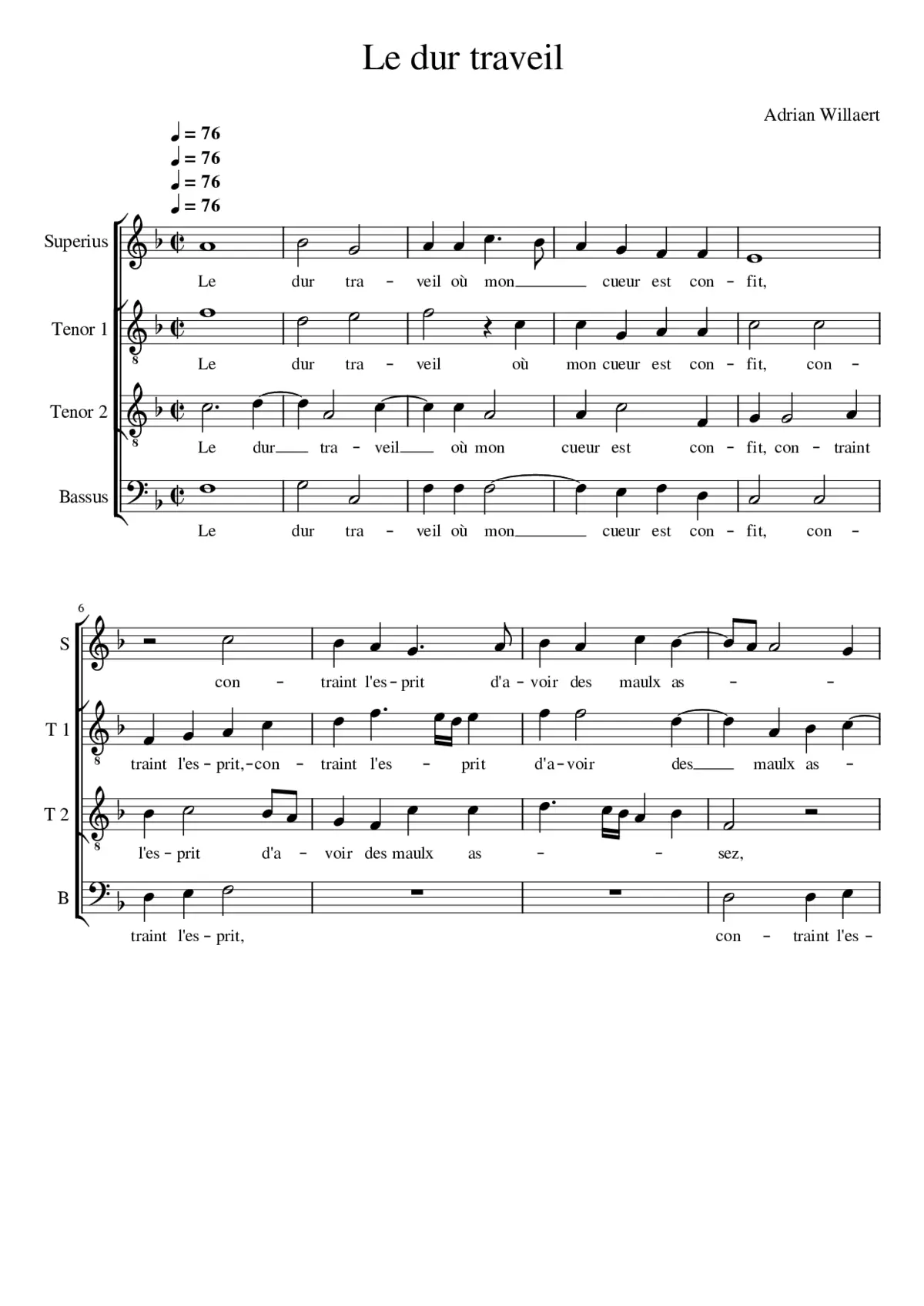 Le dur traveil - Page 1