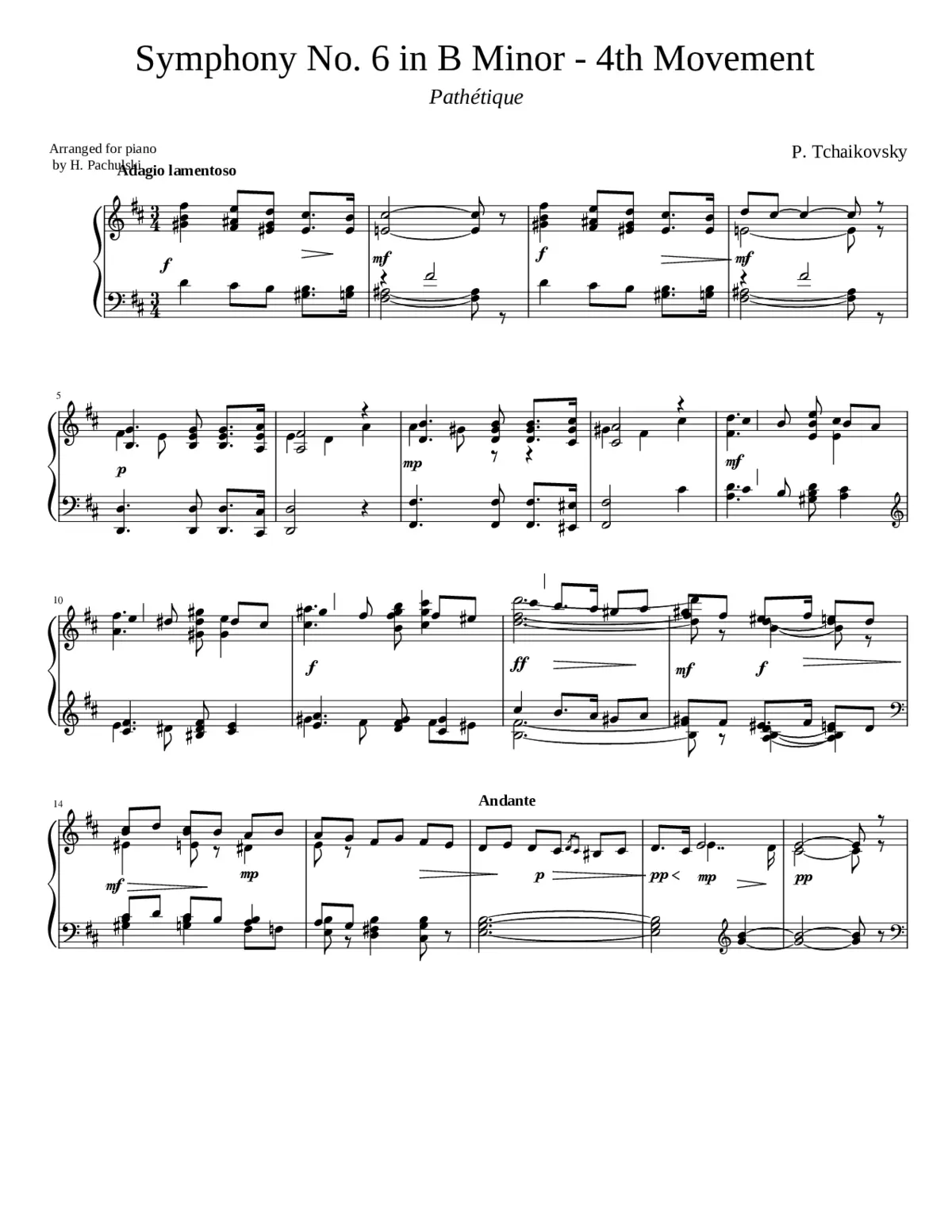 Symphony No.6 Op.74 - Page 1