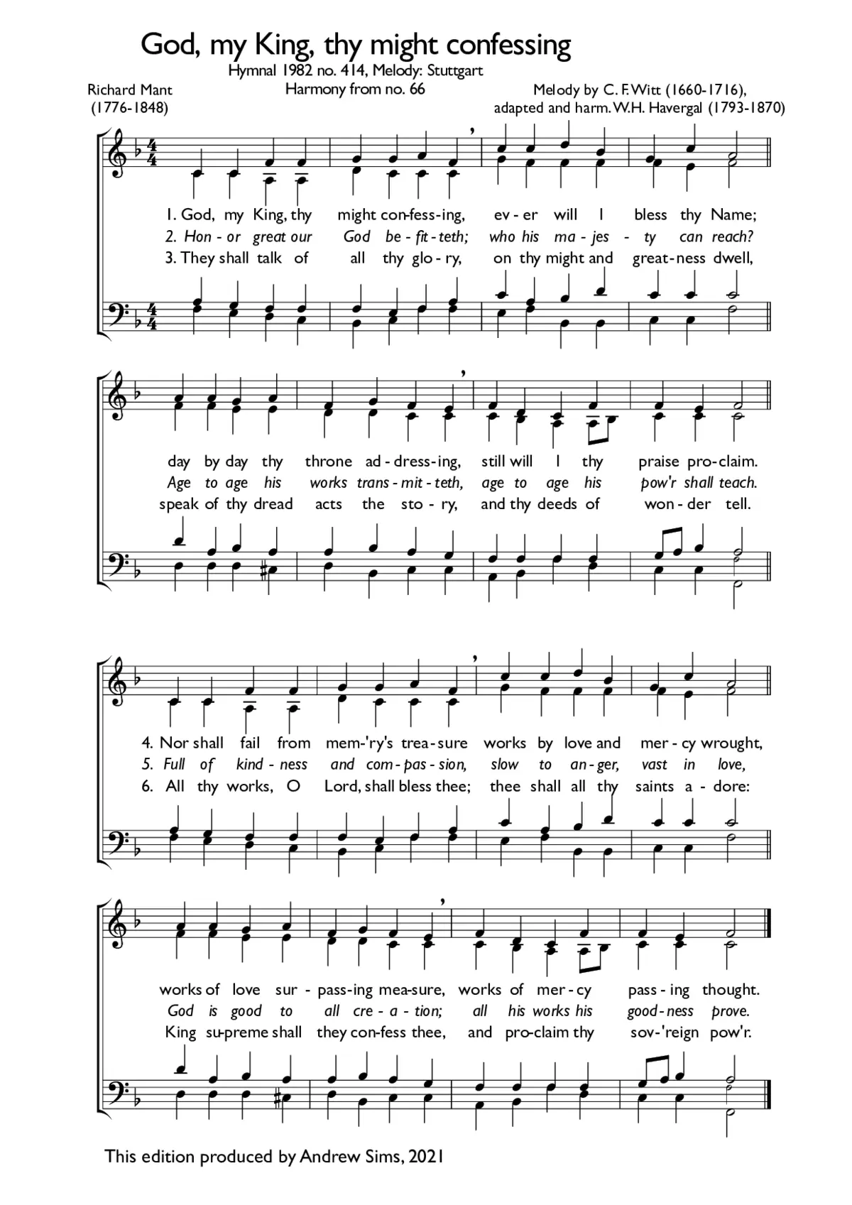 God, my King, thy might confessing - Page 1