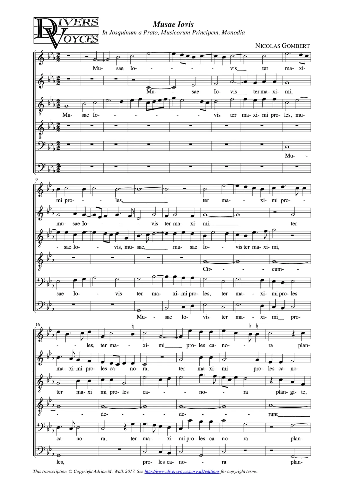 Musae Iovis - Page 1