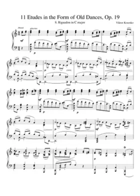 11 Etudes in the Form of Old Dances Op.19