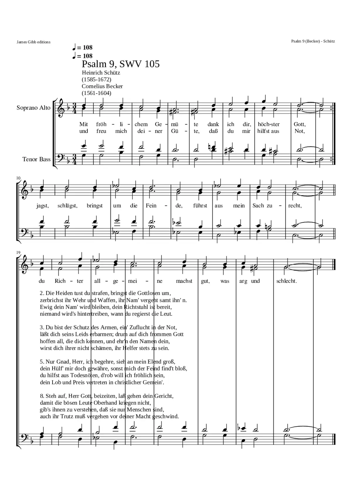 Mit fröhlichem Gemüte SWV 105 - Page 1