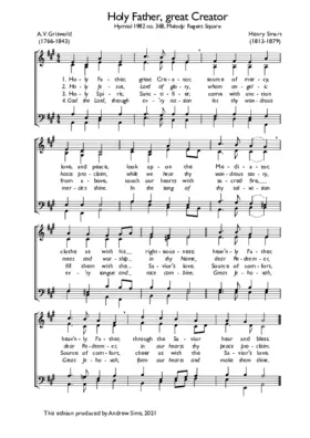 Holy Father, great Creator