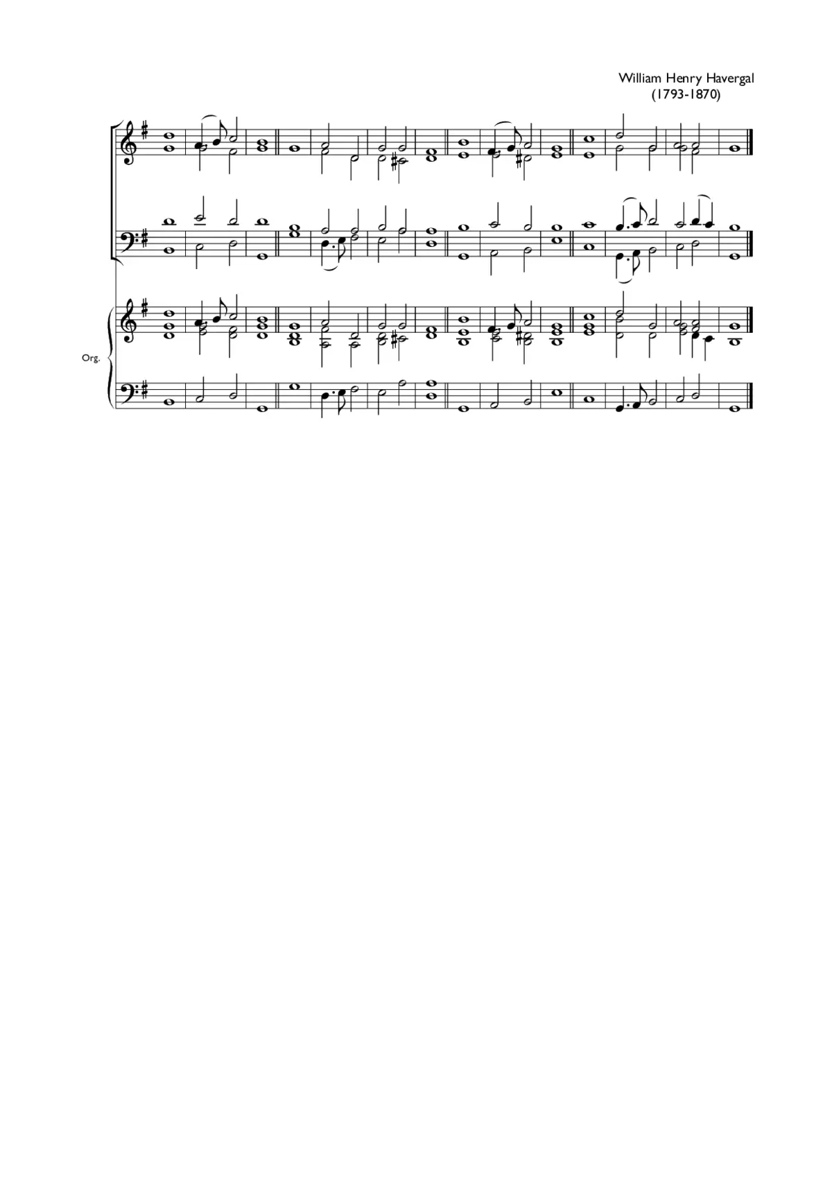 Double chant in G major VI - Page 1