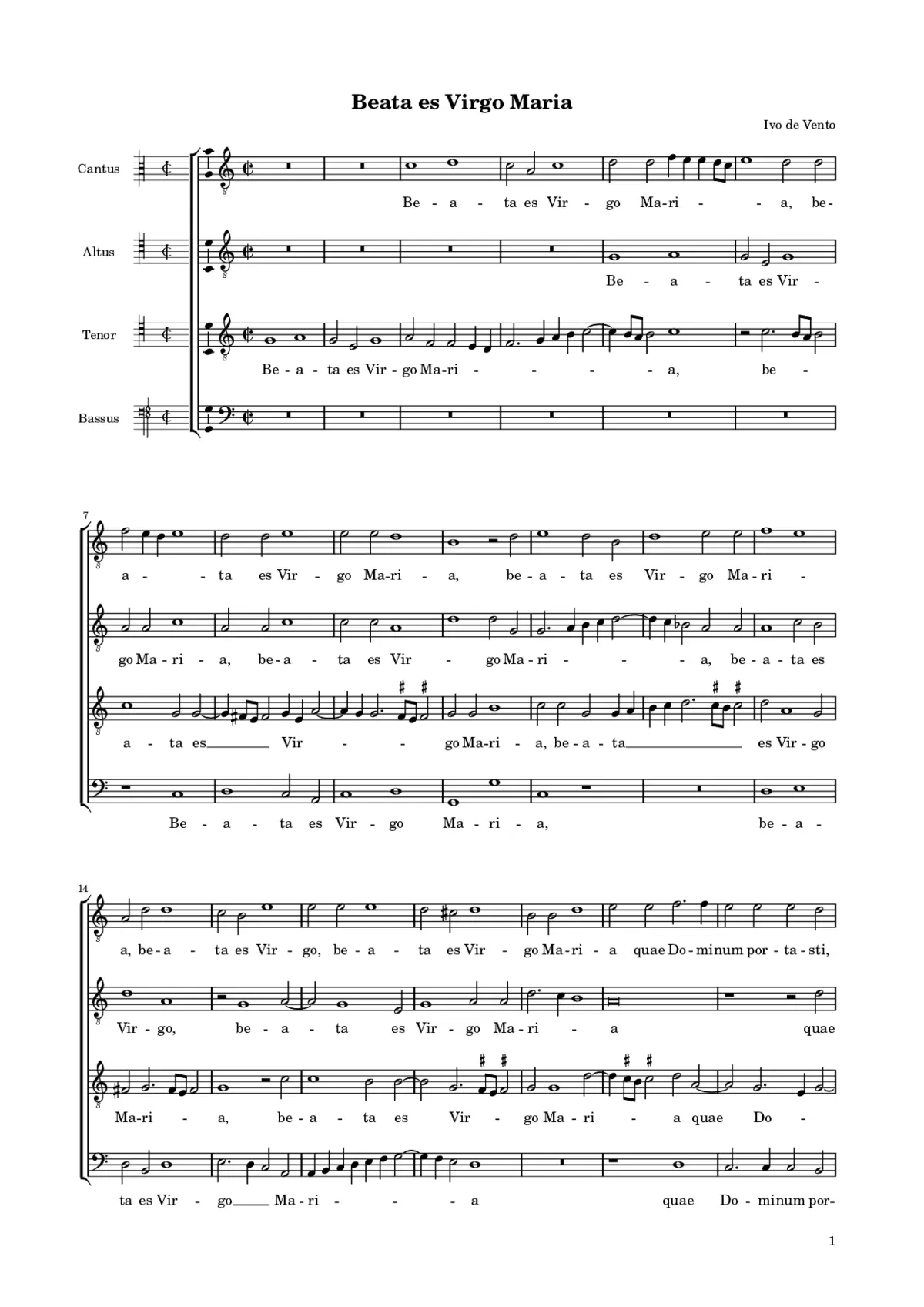 Beata es Virgo Maria - Page 1