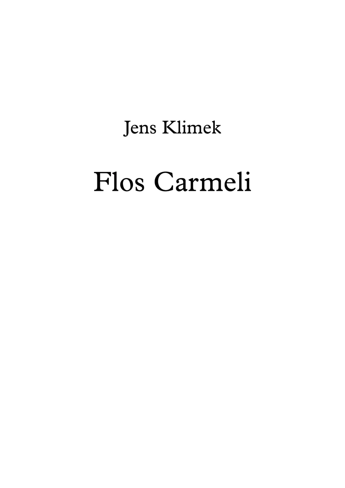 Flos Carmeli - Page 1