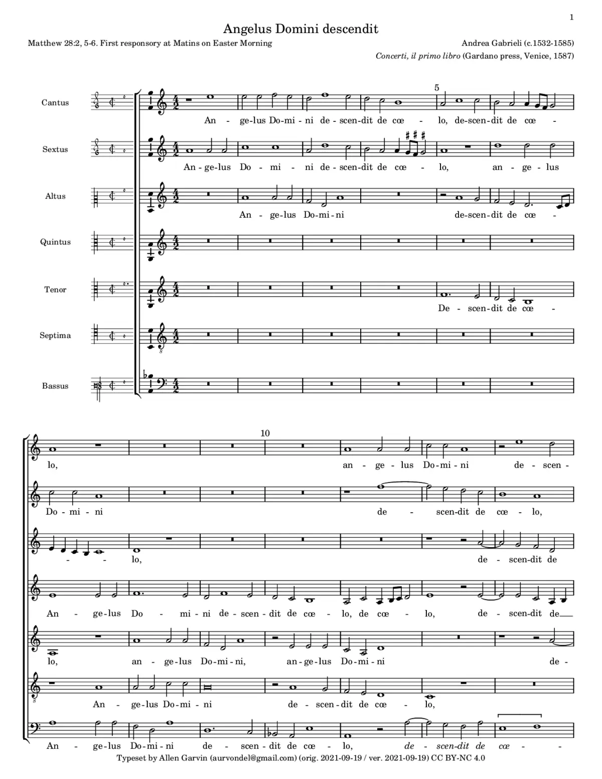 Angelus Domini descendit a 7 - Page 1