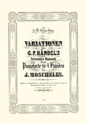 Variations pour le Pianoforte sur un Thème de Händel
