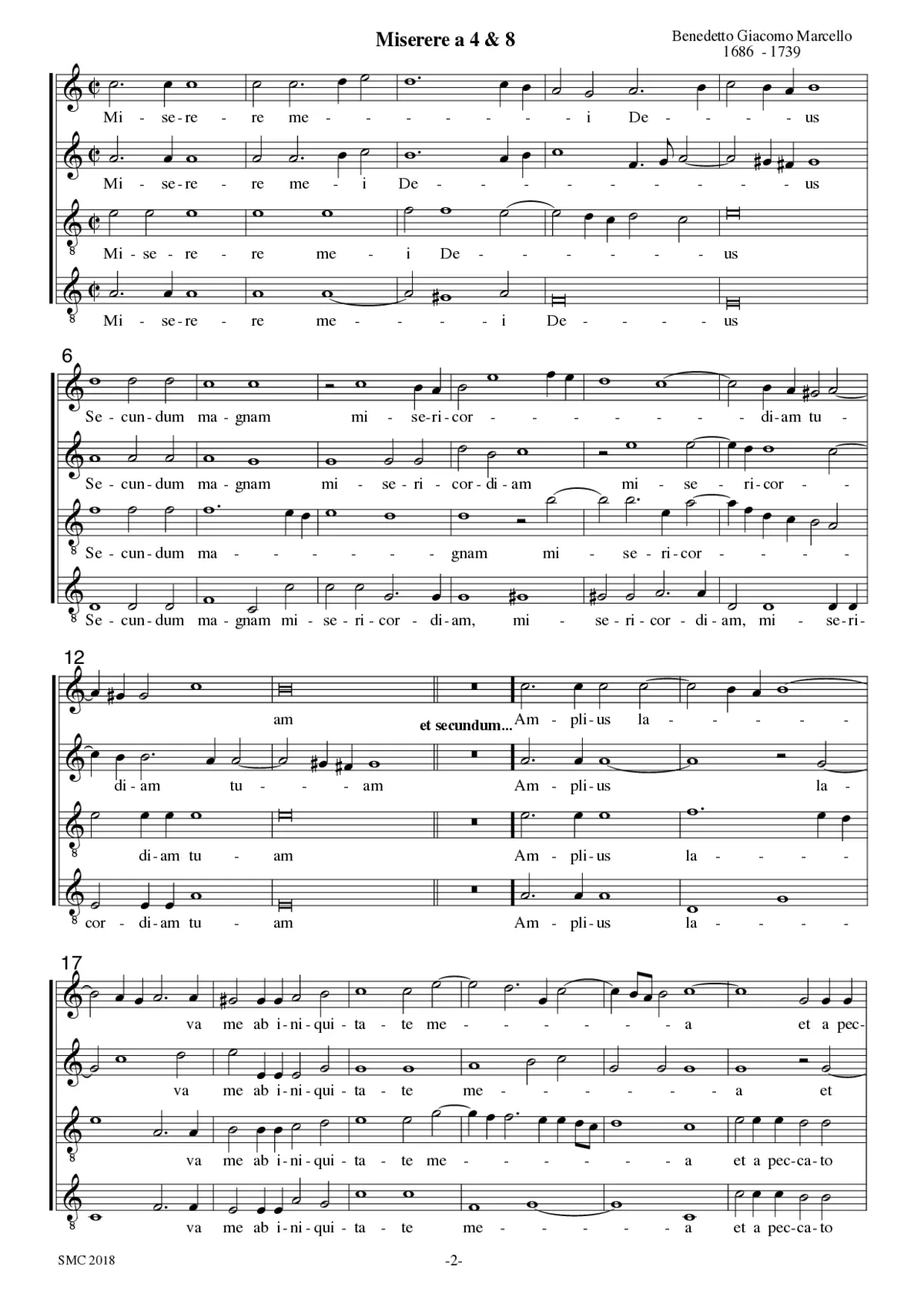 Miserere a 4 & 8 - Page 1