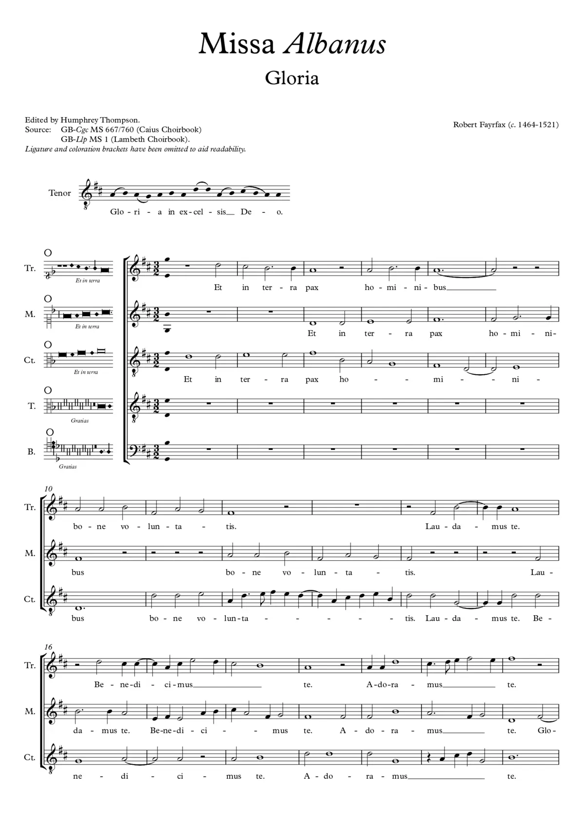 Missa Albanus - Page 1